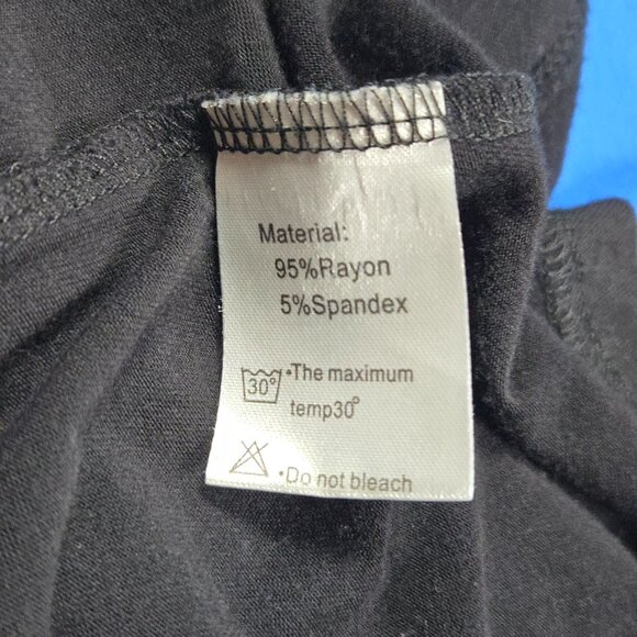 AYIFU Retro Pop‎ Art Colorblock Tunic Blue Black White Asymmetrical Top M - Picture 9 of 11